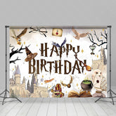 Magical Wizard Witch School Birthday Party Backdrop For Boys